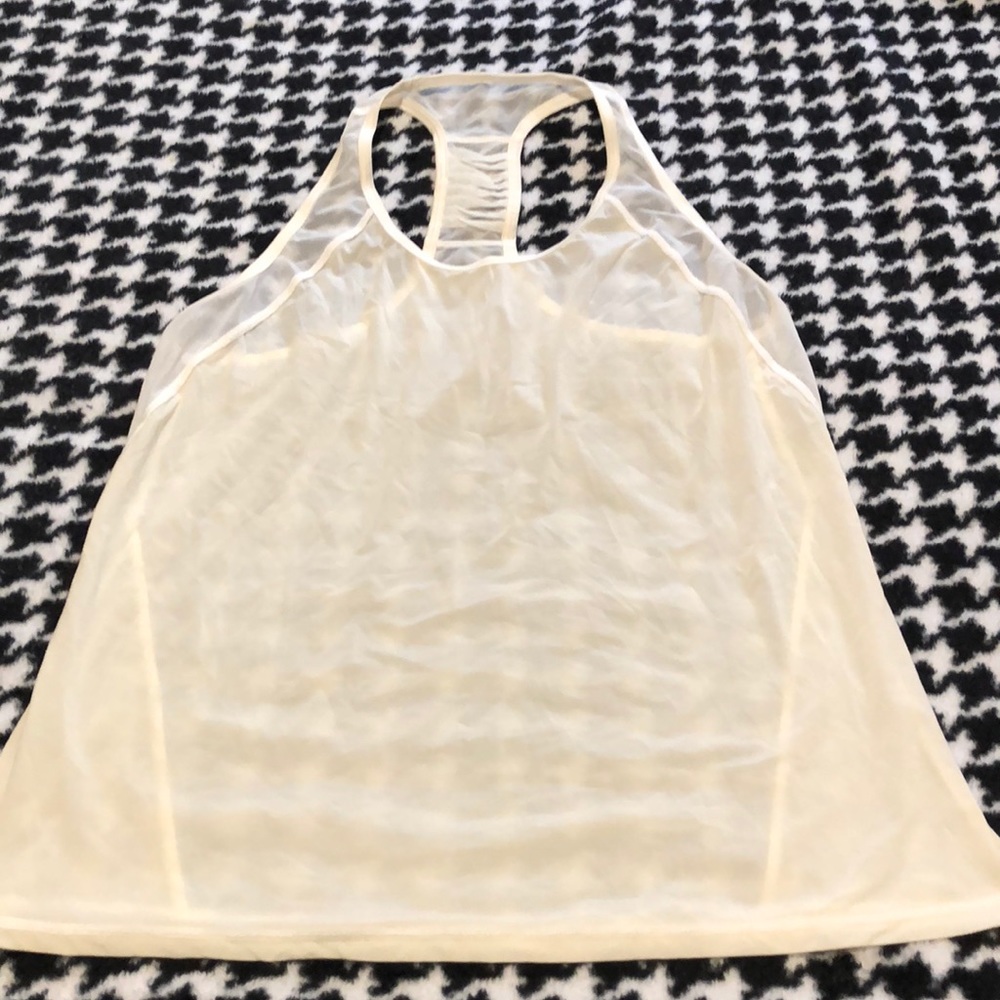 Cream Lulu Lemon Workout Tank